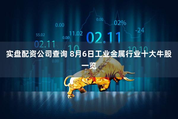 实盘配资公司查询 8月6日工业金属行业十大牛股一览